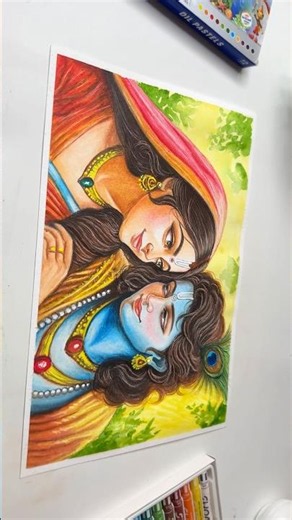 Radha Krishna Drawing,🌸#shorts #drawing #radhakrishna #art #krishna #radha