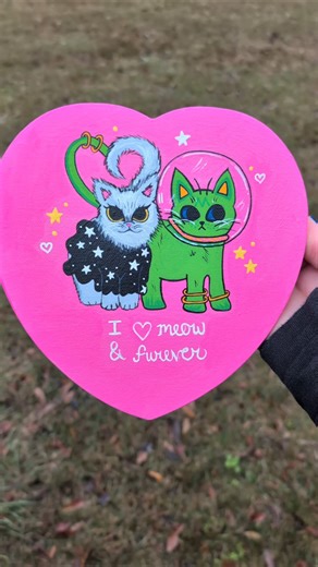 Alien Gatos 👽👾 #cats #cutecat #painting #art #catpainting #viral #aliens #cutecatshorts #persiancat