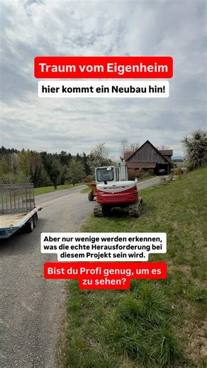 Eigenheim mit Hindernissen? 😬 #baustelle #bau #excavator #bagger #eigenheim #hausbau