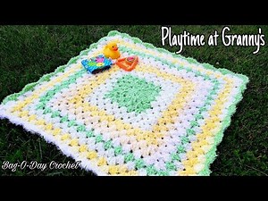 Super Quick and Easy Crochet Blanket | Easy Crochet Play Mat | Bag O Day Crochet