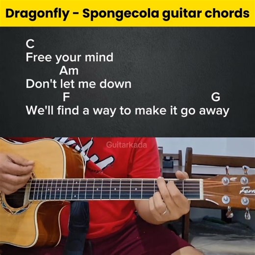 Dragonfly by Sponge Cola guitar chords #guitarkada #fyp #guitarlessons #music #foryoupage #reelsfb #foryoupage #musician #guitartutorial | Guitarkada