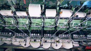 Industrial textile factory equipment. Textiles Production Line