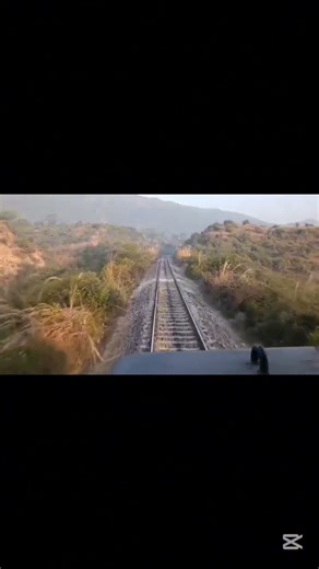 Engine cab view adventure on railway track journey