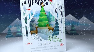 Share holiday excitement when you send all-new Hallmark Paper Wonder cards this season. These incredibly detailed cards pop open to reveal a 3D holiday scene they’ll love to explore and display all season long! Shop new Hallmark Paper Wonder cards today. #Hallmark #happyholidays #sharejoy | Hallmark