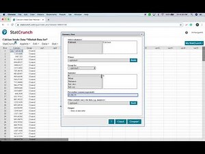 Percentiles and Quartiles in StatCrunch