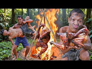 Wilderness Cooking Chicken Recipe Relaxing Cooking 4K