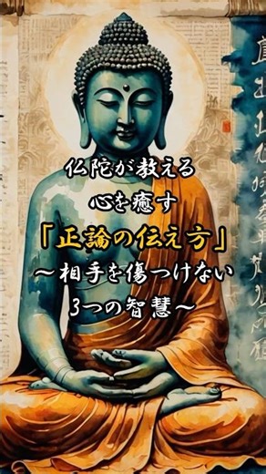 仏陀が教える、心を癒す正論の伝え方～相手を傷つけない3つの智慧