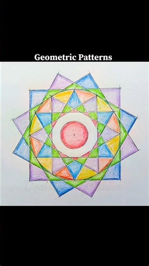 Geometric Patterns in easy Steps #shorts #trending #shortsfeed #youtubeshorts