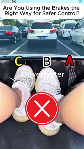 🚦 Are You Using the Brakes the Right Way for Safer Control? #driving #writtentest #dmv #tips