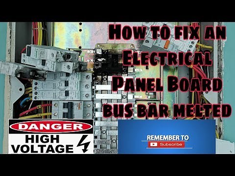 How to fix an electrical panel board bus bar melted