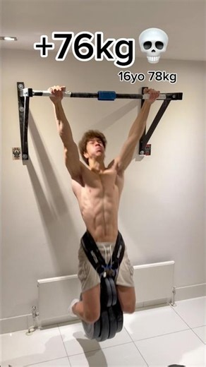 Starting to get a bit scary… 🫣 lock training extreme (3rd set) #pullups #crazystrength