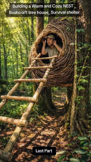 Building a Warm and Cozy Bushcraft Tree House