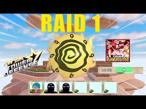 Beating Raid 1 Extreme Using Only 3 Units | Solo Gameplay | Roblox All Star Tower Defense