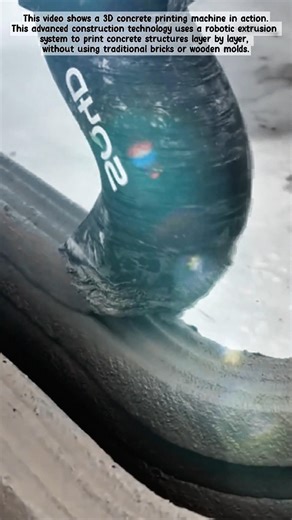 This Machine Prints Concrete Walls Layer by Layer |#shorts