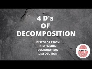 4 D's of decomposition Discoloration | Distension | Degradation Dissolution | Forensic medicine
