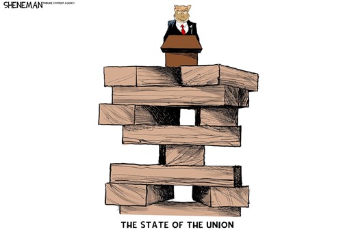 Editorial cartoons for March 1, 2026: State of the Union, tariff ruling, Mexico cartel crackdown