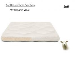 Teddy Organic Wool Mattress Topper - Soft 2 Inch Chemical Free Pure Wool Mattress Topper - The Futon Shop