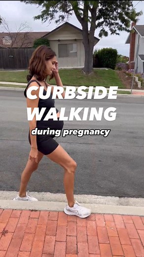 Sally I Pregnancy & Postpartum Fitness Trainer on Instagram: "Start doing this starting 34 weeks pregnant. I did this even when contractions started to support a faster birth. Curb walking helps to relax and open the pelvic floor. This supports baby to get into an optimal position and lower into the pelvis. This is so important to have a less painful birth and get actually kickoff labor. ✅ If there is no curb, just do it at home. With a high heel or get into an open lunge position by lifting one