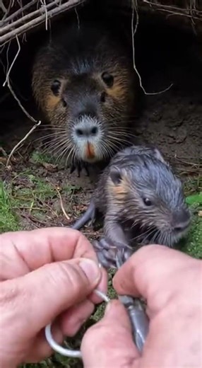 Hands Loosening Loop Near Dense Forest Ground