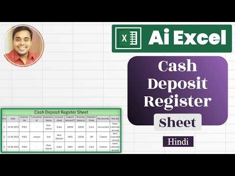 AI Se Cash Deposit Excel Sheet Kaise Banaye | AI Cash Deposit Sheet Tutorial Hindi