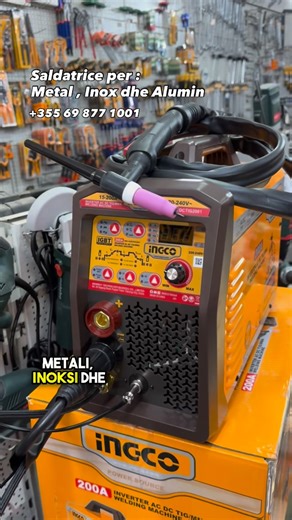 Vegla Pune “SOPAJ” on Instagram: "⚡ Saldatrice per Metal , Inox dhe Alumin - Fuqi, Precizion dhe Teknologji Moderne ⚡ Makinë saldimi AC/DC TIG & MMA, ideale për alumin, inox dhe çelik, e ndërtuar për profesionistë që kërkojnë performancë të lartë dhe kontroll maksimal në çdo punë. 🔹 Rrymë 15–200A 🔹 Teknologji IGBT Inverter 🔹 TIG AC/DC & MMA 🔹 HF start / Lift TIG 🔹 Pulse, AC Balance & AC Frequency 🔹 E qëndrueshme, e saktë dhe e besueshme Zgjidhja perfekte për punishte, servise dhe përdorim 