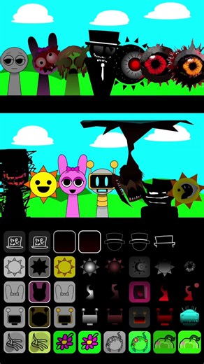 4 Phase Combo Funbot x Mr.Sun x BLACK x Vineria 🔥 Incredibox Sprunki 🎼 #incrediboxsprunki​ #edit​