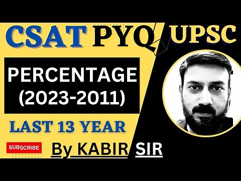 Csat Percentage, PYQ Topic wise , Upsc IAS Prelims Solved paper Complete