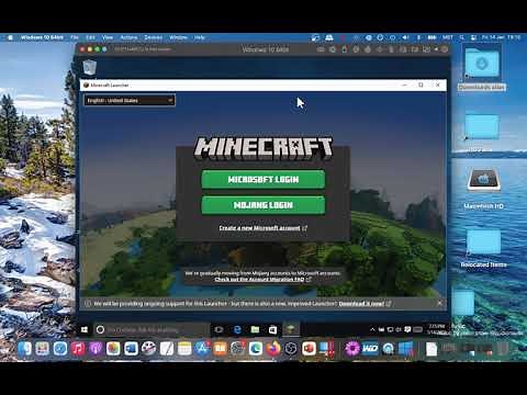 Minecraft on MAC (Windows 10 through Parallels Desktop)