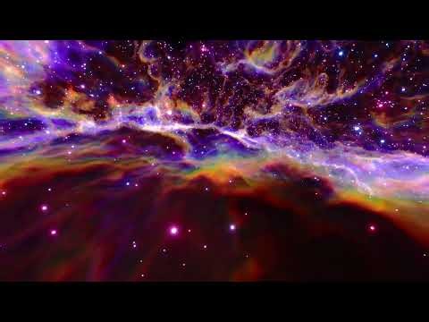 4K Silent Space Screensaver: Vivid Multicolored Galaxy Cloud Background for TV (No Sound) 🌈