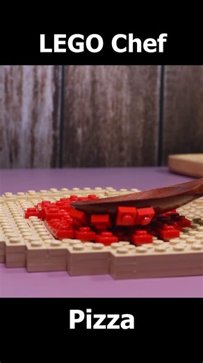 How to make the fastest LEGO Pizza Tomato Sauce | LEGO Chef