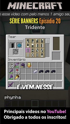 Banners Series - 20 - Trident - TUTORIAL How to make banners in Minecraft!