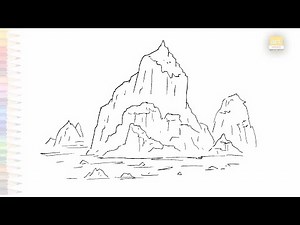 Iceberg drawing easy | Art tutorial | How to draw A Iceberg step by step | #artjanag