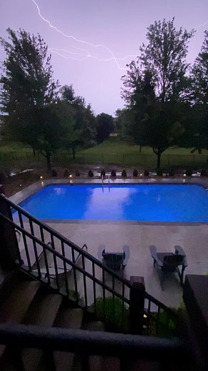#gooutside #pool #storm #lightning Bro my pool got struck by lighting!!! No CAP!! Wait for it!! 30 second mark!
