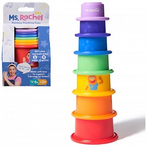 Ms. Rachel Rainbow Stacking Cups 7-Pack, For Kids Ages 6 Months