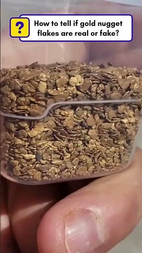 How to tell if gold nugget flakes are real or fake? #shortsvideo #shorts
