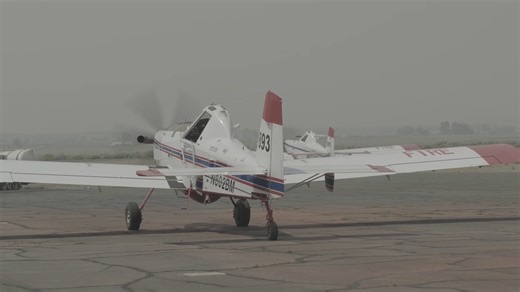 Air tanker prepares for wildfire mission in Oregon