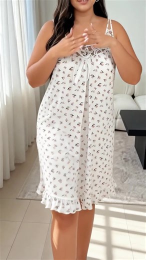 Plus-size pajamas available✨💕#pjs #pajamadress #womenfashion #sleepdress #fyp #OOTD #fallfashiontrends
