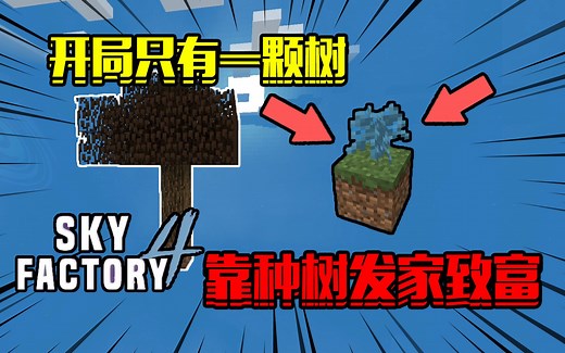 天空工厂，开局只有一棵树，我竟然做出钻石树苗，全自动农业#我的世界Minecraft