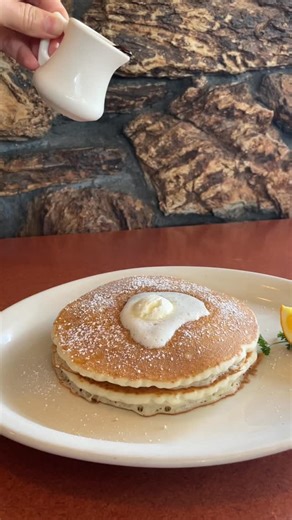 Every. Last. Drop. Pancakes are meant to be smothered. | Margie's Diner