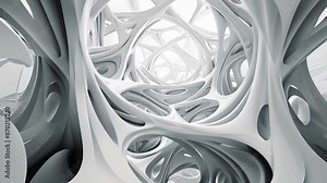 A symmetrical dance of octagons twisting and turning in a fluid and effortless motion.