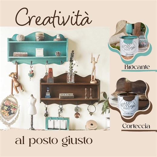 Quando ogni oggetto trova il suo spazio, nasce la magia! ✨ Con le nuance Brocante e Corteccia di Magic Paint, anche la parete più semplice si trasforma in un angolo creativo, caldo e ispirante. 👉 Qual è il tuo colore del cuore? Scoprilo qui: https://elisirhome.com/prodotti/colori-magic-paint/ Elisa 📌 ispirazione | Magic Paint