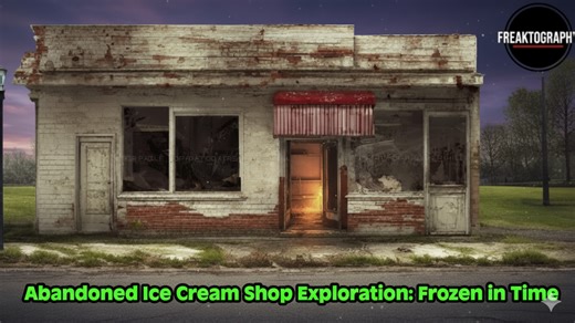 Abandoned ice cream shop exploration – frozen in time