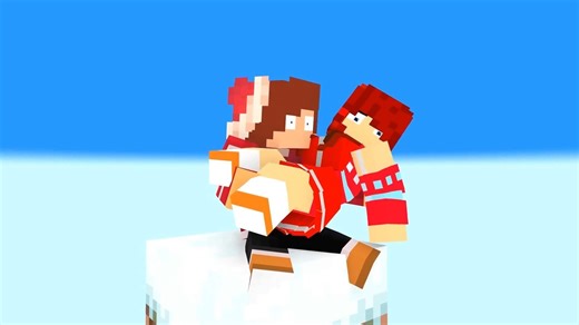 我的世界：空岛生存挑战！小美小紫争抢杰杰！