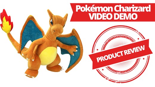 Watch Real Product Demo Of The Pokemon Charizard Plush Stuffed Toy on Amazon Live
