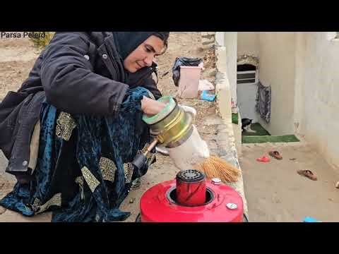 Rainy Day in the Mountains | Nomadic Mother Repairs the Tent and Cooks a Warm Meal