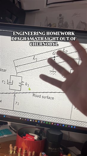 The Potential Dropout - Mechanical Engineering Student on Instagram: "ENGINEERING HOMEWORK DIAGRAM STRAIGHT OUT OF CHERNOBYL ______ About this page, The Potential Dropout: Day in the life of an engineering student was originally started by The Potential Dropout (me) on TikTok as a vlog series in December of 2021, in my first semester of university as a mechanical engineering student. I was failing my Calculus class at that point. Little did I know the video resonated with so many overnight, maki