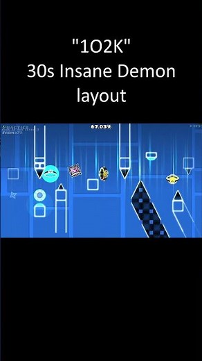 "1O2K" - Short Insane Demon layout #geometrydash #gd #gdlayout #layout