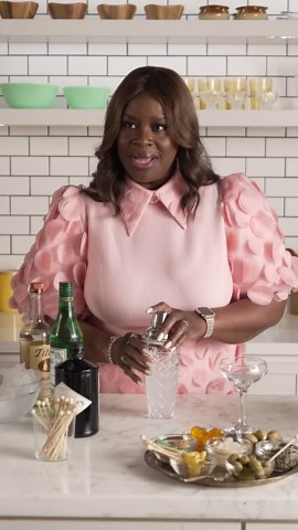 A lighthearted martini recipe with Retta and Martha Stewart