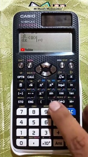 Derivative of a function on the Casio FX-991LA scientific calculator X