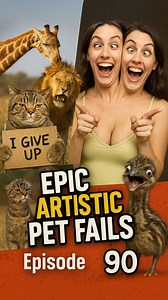 HappyPetArt | These Pet Fails Are Different 🤭 check out my paintings based on these funny animal moments. Hope you enjoy it. If you do drop me a comment... | Instagram